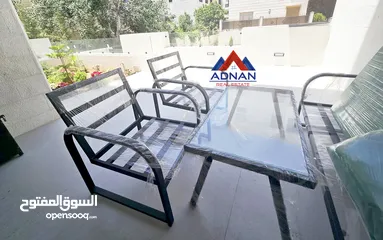 1 عبدون شقة مفروشة جديدة ارضية مع حديقة و مدخل خاص