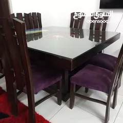  1 طاولة سفرة 1.5*1.5 متر²