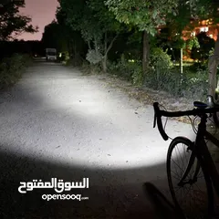  6 كشاف /زامور  امامي فاخر قابل للشحن للدراجات الهوائية usb rechargeable bicycle front light /horn