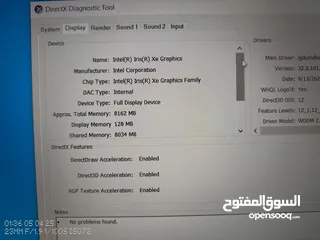  14 لابتوب ديل معالج جيل 12 i7 رام 16 سرعة 3200 ذاكرة 512 سريعة جدا كرتين شاشة Nvidia + Intel iris xe