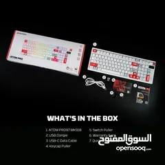  18 FANTECH MK918 ATOM PRO97 WIRELESS MECHANICAL GAMING KEYBOARD WHITE كيبورد فانتيك الجديد المميز