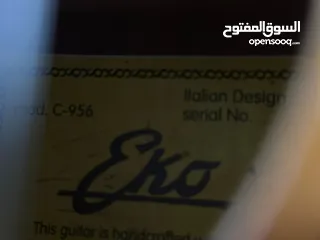  10 جيتار ايطالي eko c-956 model number مستعمل مع اوتار جديدة CG01 و handcrafted