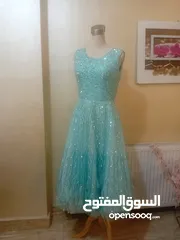  4 فستان سهرة فاخر قصير مشكوك كرستالات