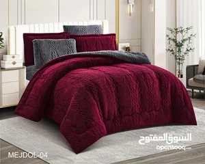  4 مجموعة Majdol بالنقشة الجديدة والوزن الثقيل 6500 غم  مجوز 6 قطع مزوج يستخدم عالوجهين كل وجه لون مثل