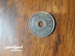  4 عمله من النحاس والنيكل فلسطينيه نادرة 1927