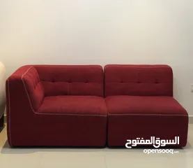  5 Extremely comfortable pair of red sofa for sale 50 OMR ONLY