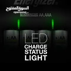  5  شاحن بطاريات اصلي انرجايزر+ بطاريات شحن عدد2  Energizer Charger Battery AA+AAA