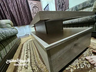  8 طاولة لون ابيض نخب ولا شخط  شبه وكاله+ طاولة بني خشب سويد يا بلاش