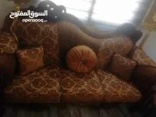  4 كنب مصري ثقيل أصلي مع طاوله وكراسيه