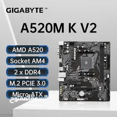  2 GIGABYTE A520M DDR4 support Ryzen 7 and 5 5600x
