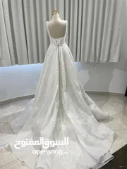  5 فستان زفاف أبيض اللون ذو جودة عالية جديد لم يستخدم صناعة تركية