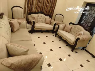  9 #_طقم_كنب_زان_مصري_دمياط9مقاعد_تفصيل كوالتي عالي بحاله الجديد وخشب زان بالكامل ودهان جوزي وقماش جكيا