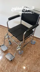  1 كرسي طبي مع حمام كرسي حمام wheelchair commode