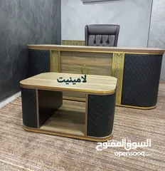  13 مكتب مدير قياس مترين مع جانبية وادراج وطاولة هديه مع كل مكتب توصيل مجاني لعمان