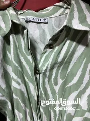  4 فستان ب الوان الاخضر والابيض مناسب وباسعار مناسبه وجميله يلبس من xs ل s