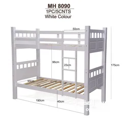  4 brand new kids wood bank bed with mattress