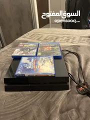  1 playstation 4 500gb with 3 playstation 4 discs