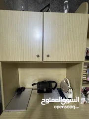  5 مكتب أثاث مكتبي خشبي مع جوارير وخزاين للمنزل لغرفه نوم او غرفة عمل حجم كبير واجهه كامله للبيع