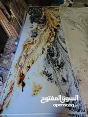  3 الواح بديل الرخام الصناعي  3D رسومات حقيقية 100 في 100