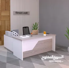  23 مكتب مدير مع جانبية وادراج مع طاولة وسط هدية  متوفر بعدة الوان حسب الطلب