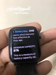  6 ساعه ابل Watch(SE 40 mm)  Battery 81%  32 GB مع شاحنها الاصلي بدون كرتونه ساعه ممتازه