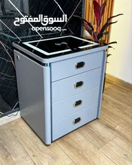  5 الكوميدينا الذكية مع الخزنة تصميم عصري وظائف ذكية أمان عالي مصنوعة من أجود أنواع الخشب .