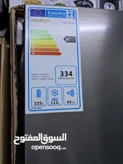  4 شاشه 43 بوصه مستعمله وشاشه 55بوصه جديدهوثلاجه كولد سكاي 334 لون سيلفر اربع بواب