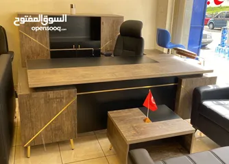  3 مكتب مميز قياس مترين +جانبية وادراج وطاولة توصيل مجاني داخل عمان والزرقاء
