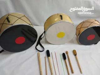  2 طبول دبكات عدة احجام شغل يدوي