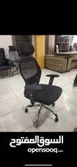  22 كرسي مكتب مريح، كرسي كمبيوتر شبكي بمسند ظهر مرتفع، ومسند رأس قابل للتعديل ومسند ذراع معدني، كراسي