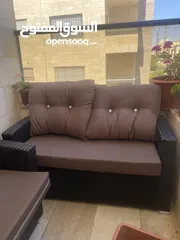  1 كنب تارتان 3 قطع بحالة الجديد