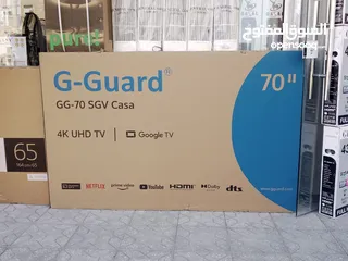  1 شاشه جي جارد 70 انش سمارت 4k اوامر صوتيه فقط
