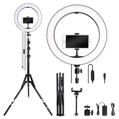  2 Ring Light رينغ لايت ستاند إضاءة للتصوير الاحترافي 36سم (14 إنش)
