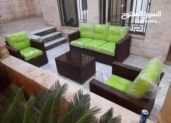  29 أطقم رتان 5مقاعد ب120 معو طاولة وسط تتوفر كل الالوان تقربيا