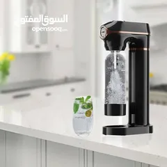  3 الة صنع المياه الغازية السوداء من راف مع علبة غاز وعلبة طعم هدية الزجاجة ذات السعة الكبيرة 1000 مل