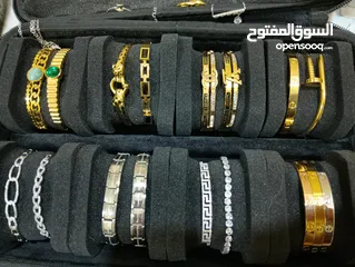  3 سوار ذهبي فاخر بتصميم أنيق ومميز