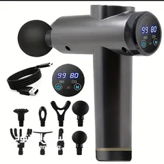  1 Professional Massage Gun, 99 Speed Level High Frequency Muscle Body Electric Massager