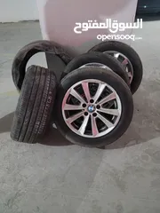  1 جنط bmw اصلي قياس 17 مع كاوشوك runflat  225 / 55