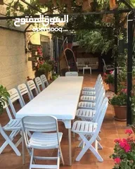  8 طاولات وكراسي طوي بتزبط للرحل والعزايم الكبيرة