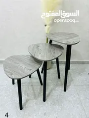  3 طقم الطاولات الجانبية الفاخرة – لمسة أناقة في كل زاوية من بيتك!   استمتع بتصميم عصري يجمع بين