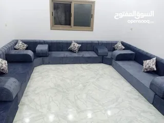  9 جلسة عربية جديدة تفصيل  للبيع ضغط 20 مع هدية طقم طاولات و6قرن إسفنج سكني نخب أول مكفول 3 سنين
