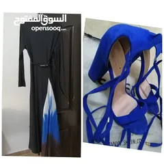  1 فستان طويل مع حزام وكعب من شي ان