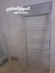  6 عده محل  مستعمله سوبر ماركت  محمص  ستاند شيبس  ستاندين علكه  رداد هوا بدو تصليح  ثلاجه  ارفف حائط