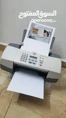  7 طابعة ملونة مع سكانر وفاكس وحبر فل