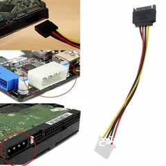  5 sata power male - 4 pin female cable