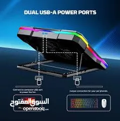  8 ستاند تبريد لابتوب FANTECH NC22 جديد من BLUE BELT