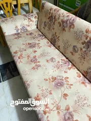  6 طقم موريس سبع مقاعد خشب زان مع طاولة وسط خشب زان مع سجلونة حديد