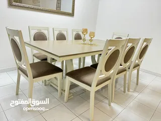  2 8-Seater Dining Table with Chairs (Mint Condition)