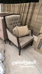  4 طقم ضيوف 7 مقاعد خشب زان بحاله ممتازه جدا جدا مع السجاده