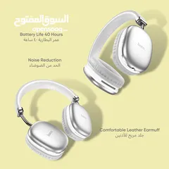  1 W35 Air Wireless Bluetooth Headphones - Silver